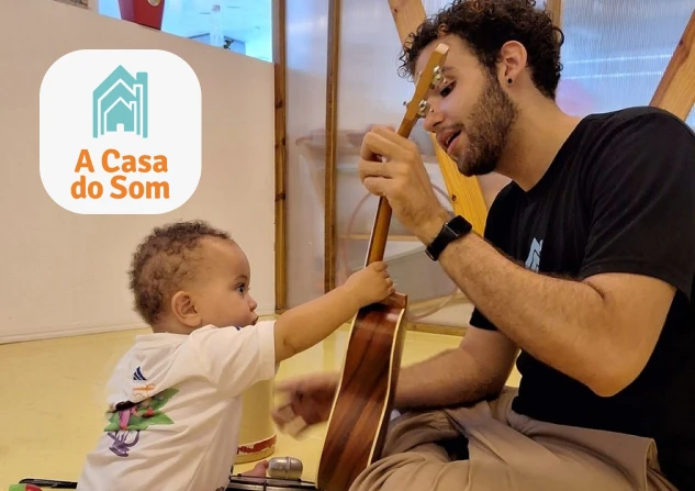 Música com a casa do som